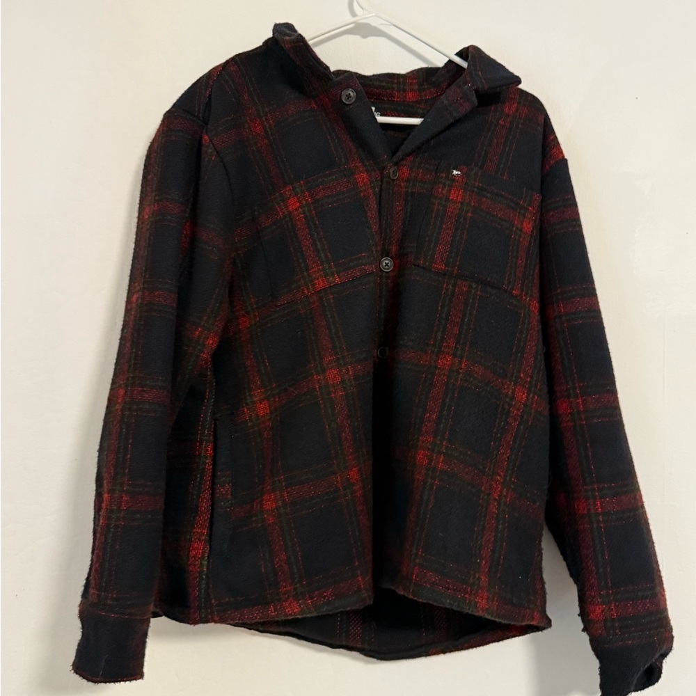Peau De Loup Black & Red Plaid Utility Jacket